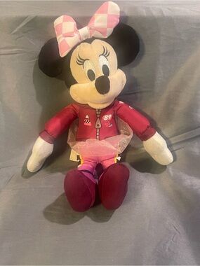Disney Minnie Mouse Roadster Racers 10" Plush Doll Auto Race Suit Tutu #89